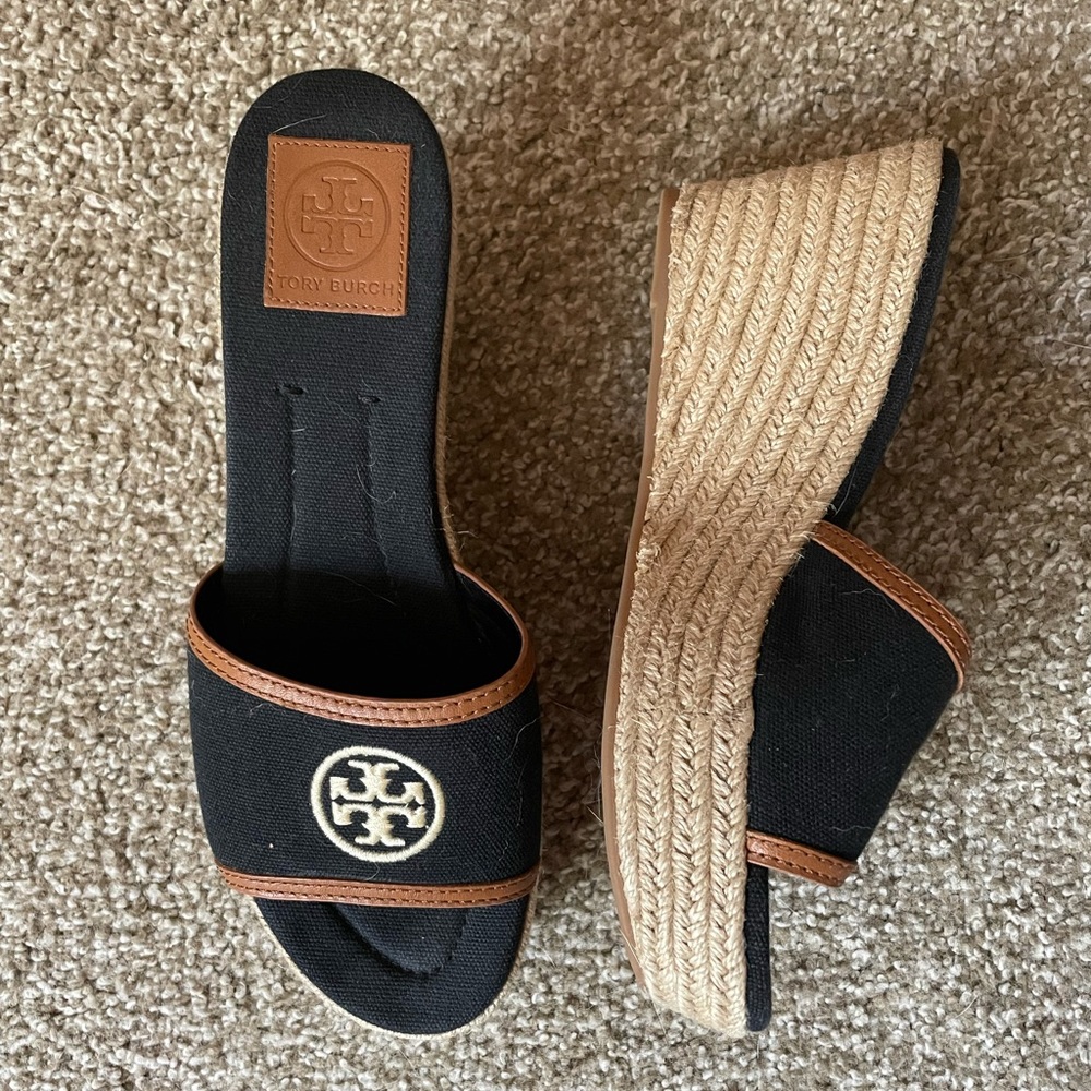 Tory Burch espadrille wedge slide